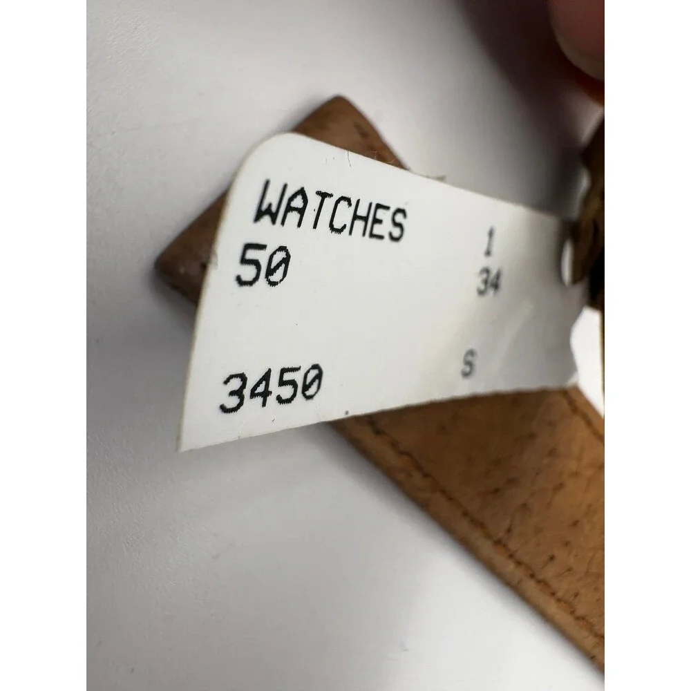 Authentic OEM Movado Swiss 18mm Tan Ostrich-Grain Leather Watch Strap (NOS)